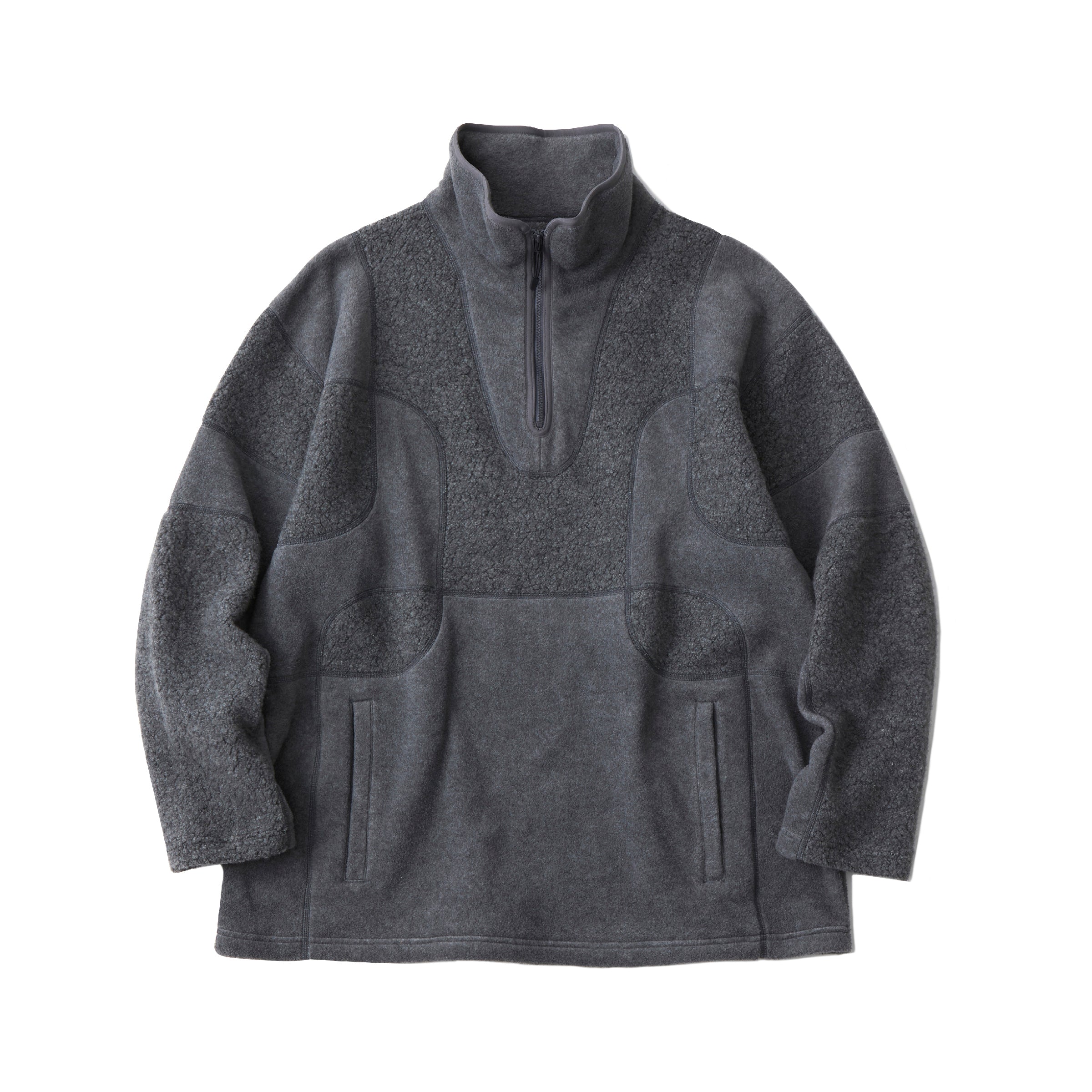 PATCHWORK FLEECE ZIP PULLOVER – White Mountaineering OFFICIAL WEB