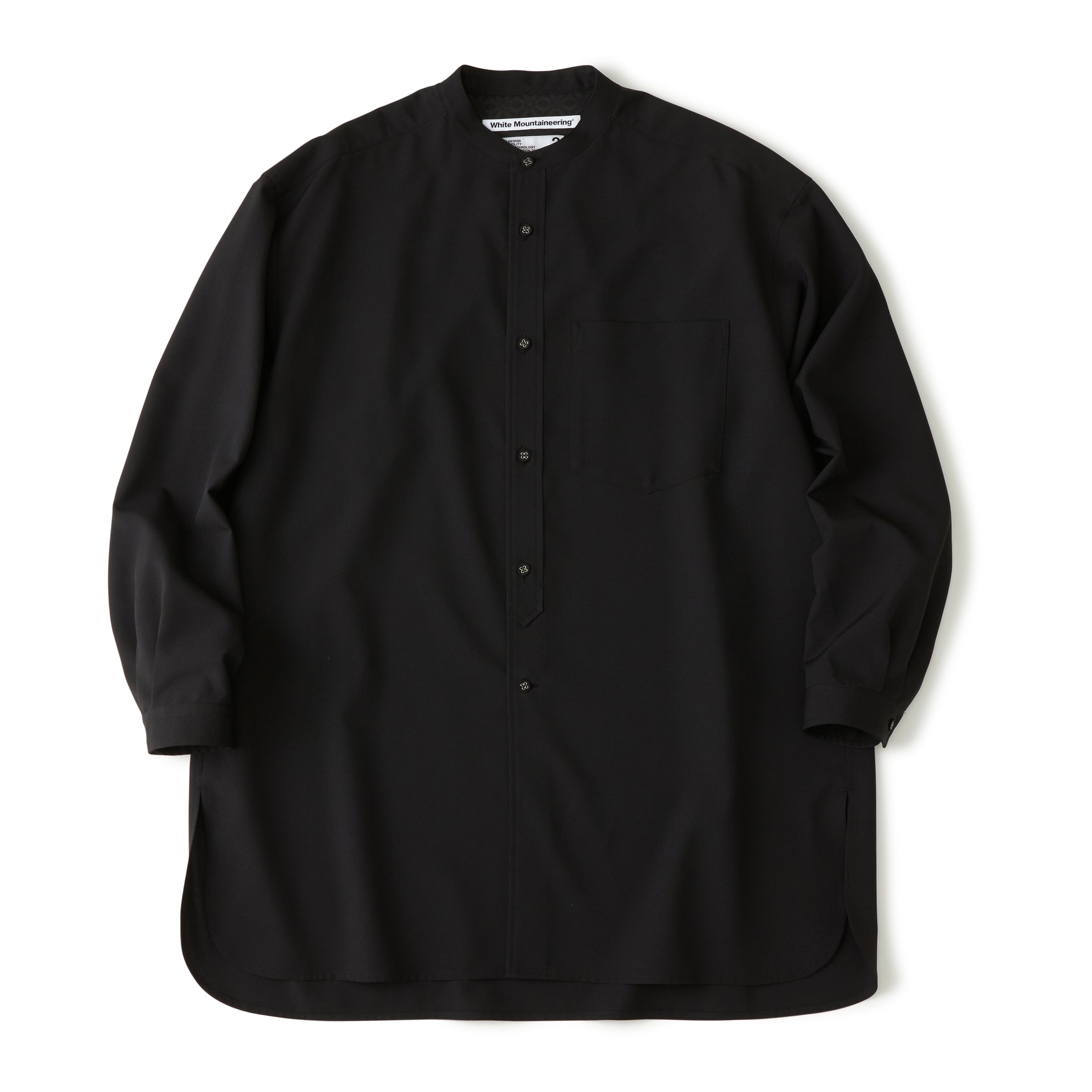 STAND COLLAR LONG SHIRT – White Mountaineering OFFICIAL WEB SITE.