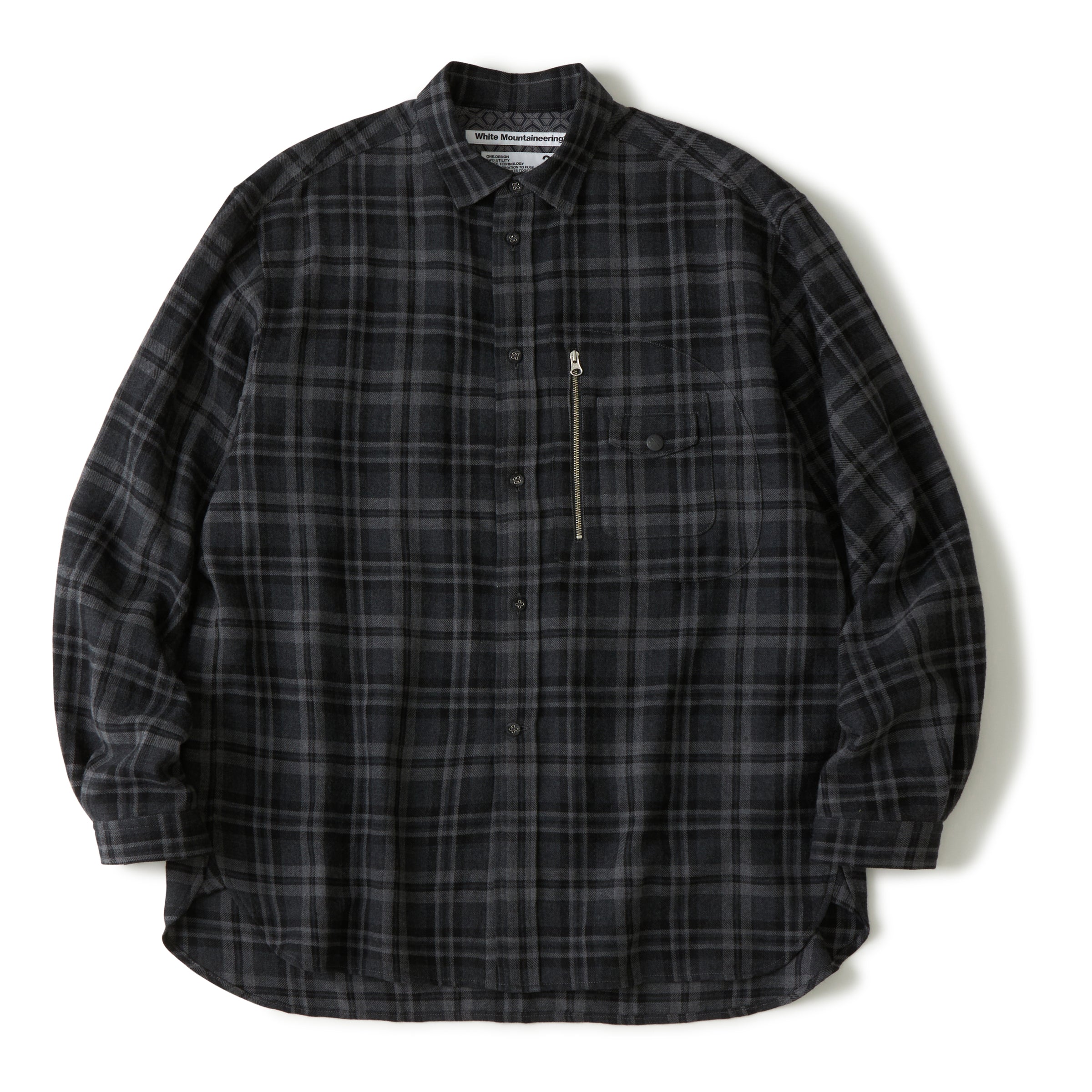 GUSSET SLEEVE CHECK ELBOW PATCH SHIRT – White Mountaineering