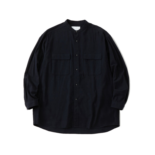 RW BAND COLLAR FLANNEL SHIRT – White Mountaineering OFFICIAL WEB SITE.
