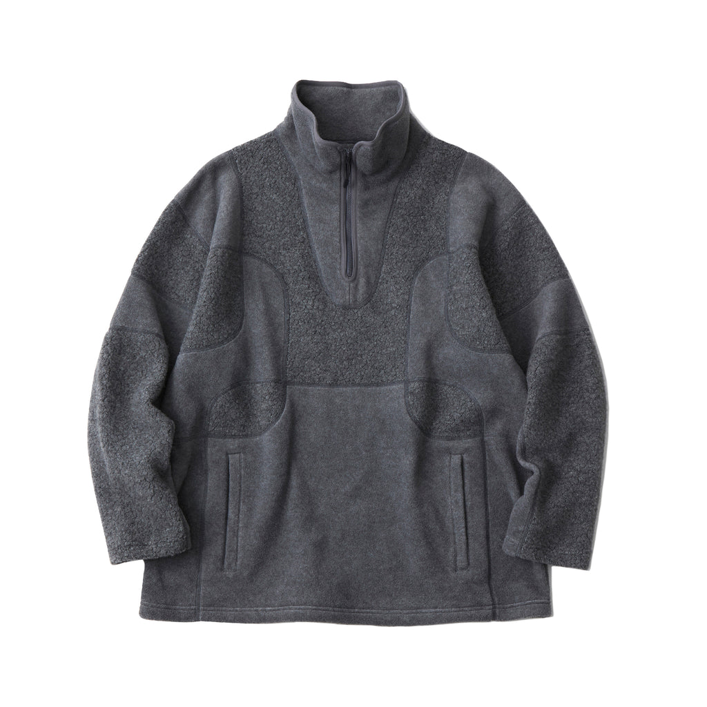 PATCHWORK FLEECE ZIP PULLOVER – White Mountaineering