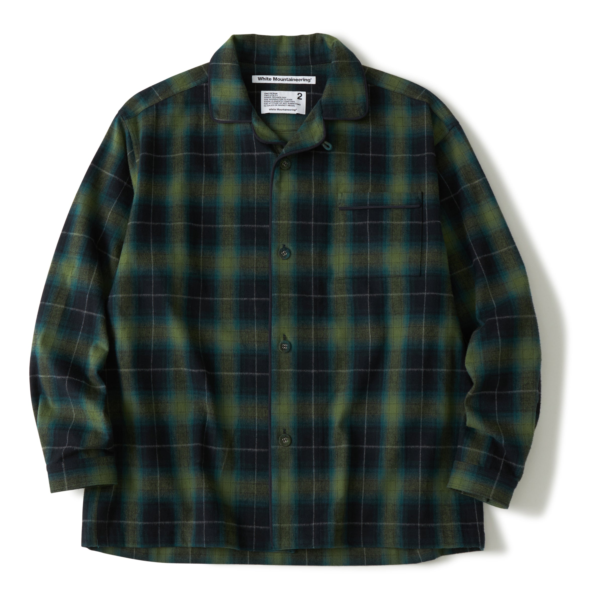 OMBRE CHECK PATTERN PAJAMA SHIRT – White Mountaineering OFFICIAL WEB SITE.