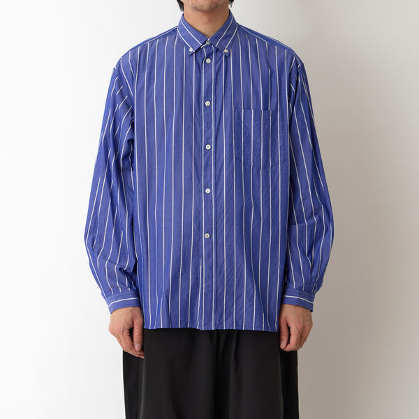 MID GUSSET SLEEVE STRIPE BUTTON SHIRT