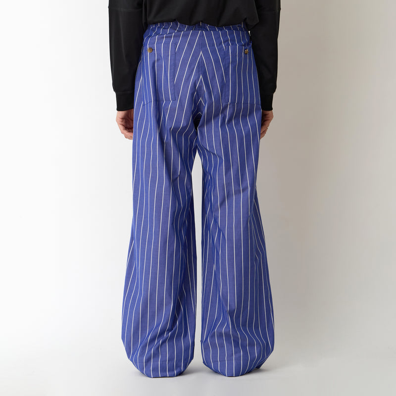 STRIPE 2 TUCK WIDE PANTS