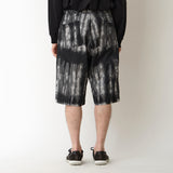 CAMO JACQUARD 2 TUCK WIDE SHORT PANTS