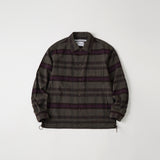 CHECK TUCK JACQUARD MID GUSSET SLEEVE BLOUSON