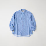 STRIPE BAND COLLAR SHIRT