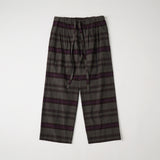 CHECK TUCK JACQUARD 2 TUCK WIDE PANTS