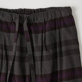 CHECK TUCK JACQUARD 2 TUCK WIDE PANTS