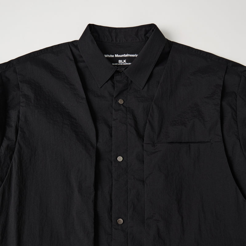 トップス White Mountaineering BLK / ZIP OFF SHIRT ZIP OFF LAYERED SHIRT - White Mountaineering®︎ – White