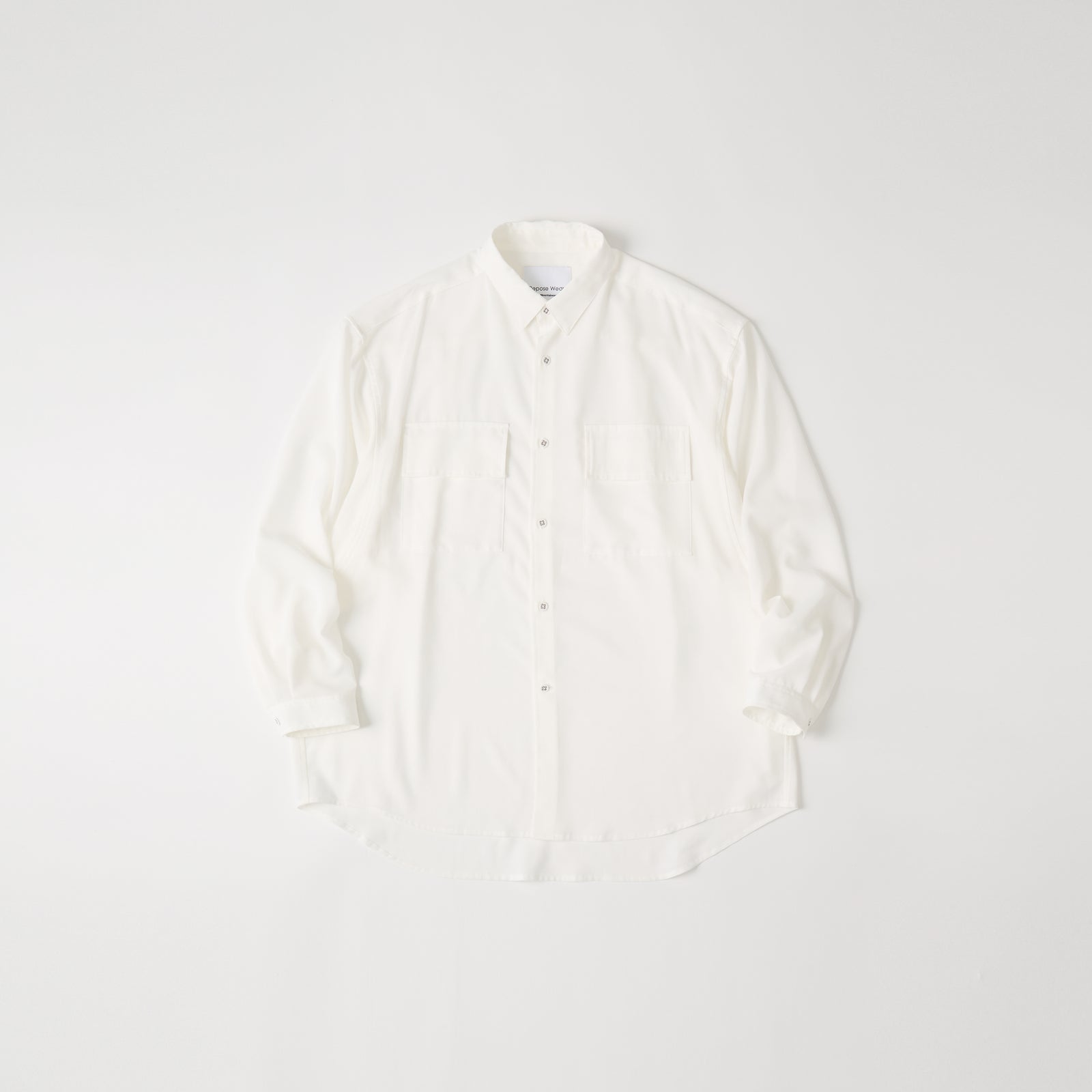 WIDE GUSSET SLEEVE REGULAR COLLAR SHIRT - White Mountaineering