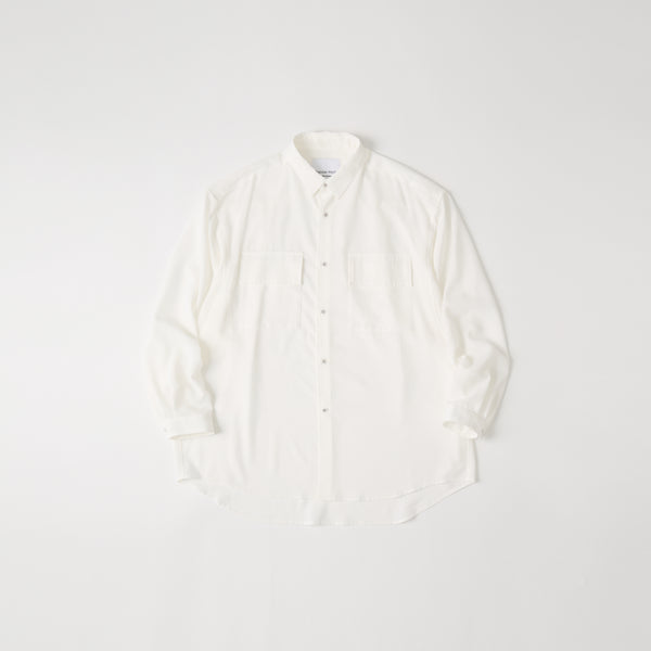 WIDE GUSSET SLEEVE REGULAR COLLAR SHIRT - White Mountaineering