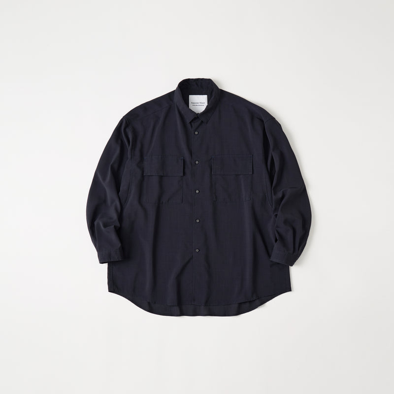 WIDE GUSSET SLEEVE REGULAR COLLAR SHIRT - White Mountaineering