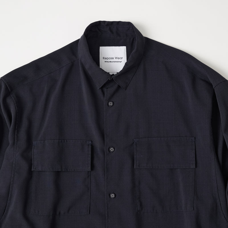 WIDE GUSSET SLEEVE REGULAR COLLAR SHIRT - White Mountaineering