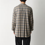CHECK JACQUARD GUSSET SLEEVE SKIPPER SHIRT