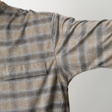 CHECK JACQUARD GUSSET SLEEVE SKIPPER SHIRT