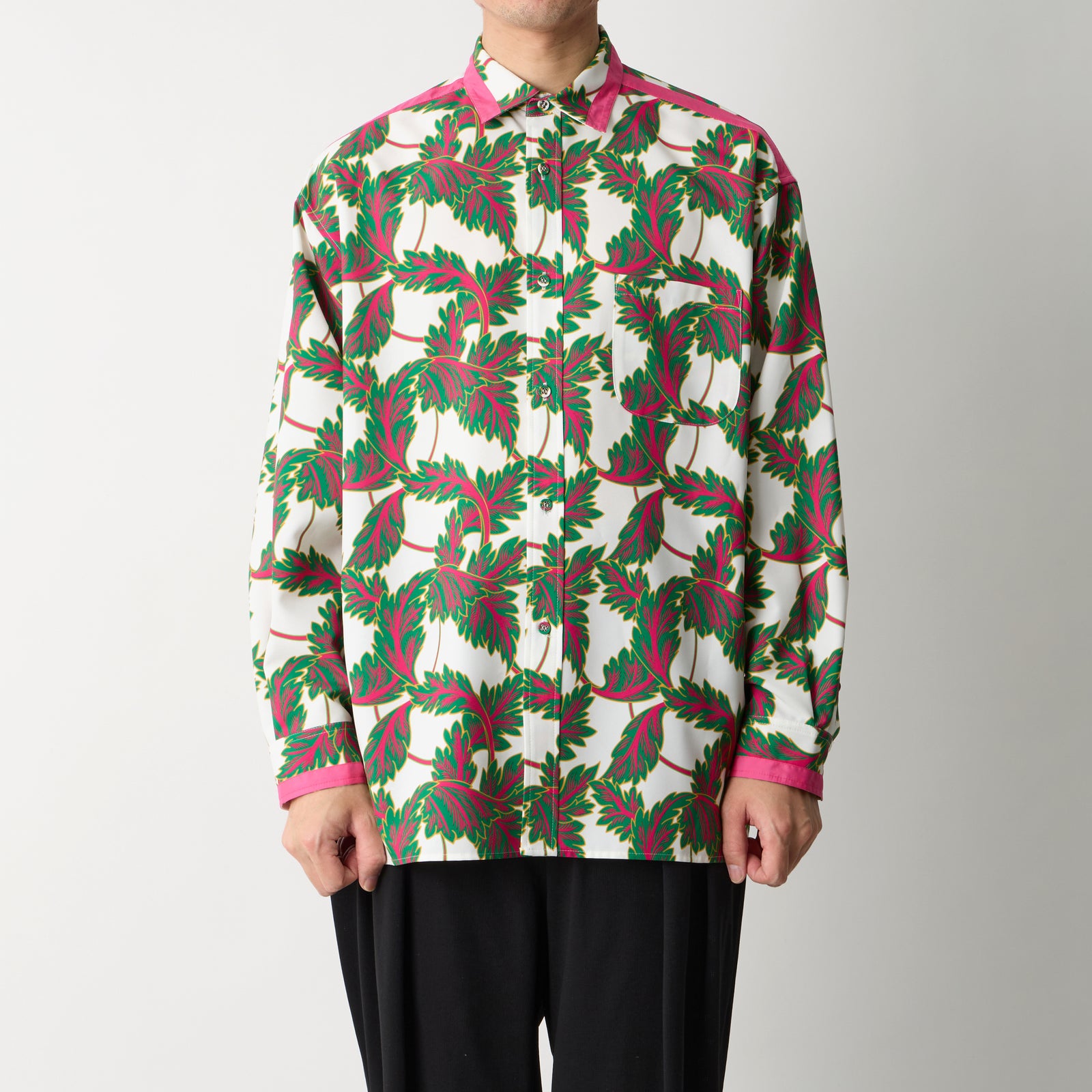 BOTANICAL PATTERN WIDE SHIRT - White Mountaineering®︎ – White