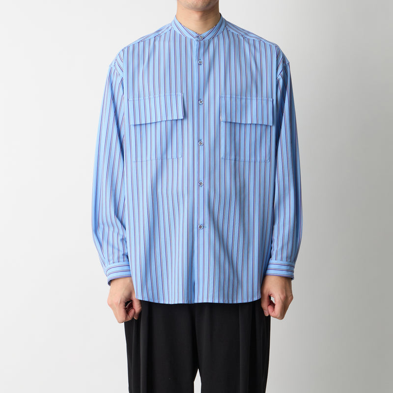 STRIPE BAND COLLAR SHIRT - White Mountaineering®︎ – White
