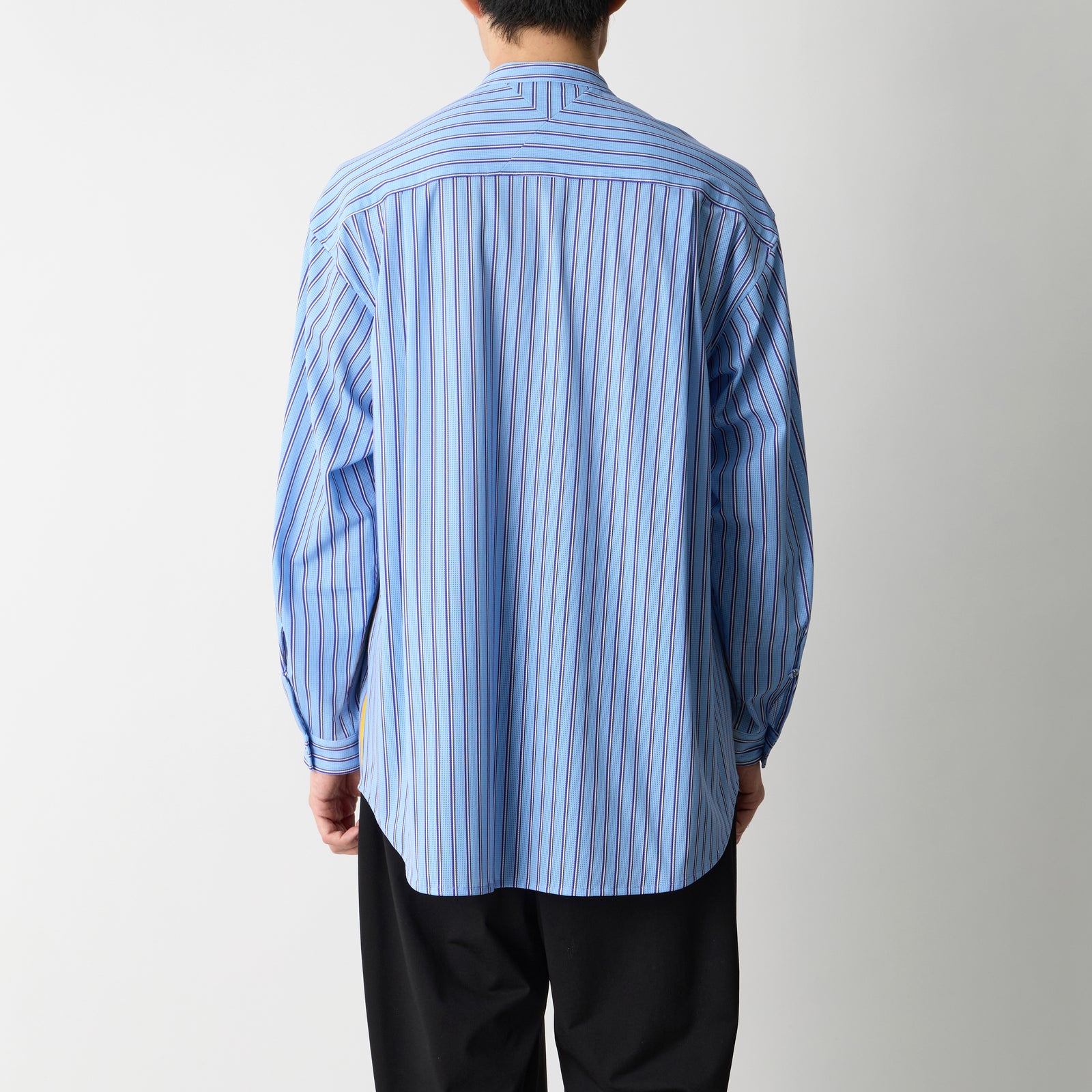 STRIPE BAND COLLAR SHIRT - White Mountaineering®︎ – White 