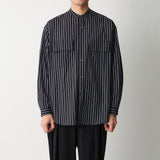 STRIPE BAND COLLAR SHIRT