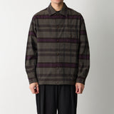 CHECK TUCK JACQUARD MID GUSSET SLEEVE BLOUSON