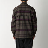 CHECK TUCK JACQUARD MID GUSSET SLEEVE BLOUSON