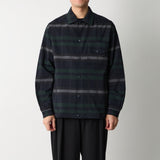 CHECK TUCK JACQUARD MID GUSSET SLEEVE BLOUSON