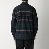 CHECK TUCK JACQUARD MID GUSSET SLEEVE BLOUSON
