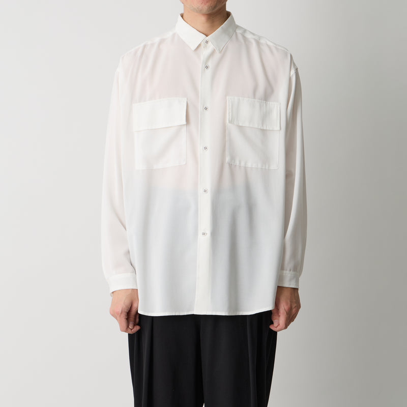 WIDE GUSSET SLEEVE REGULAR COLLAR SHIRT - White Mountaineering