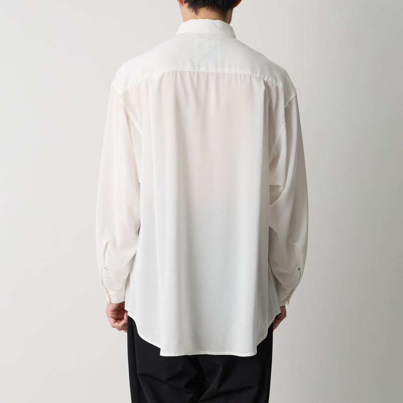 WIDE GUSSET SLEEVE REGULAR COLLAR SHIRT - White Mountaineering