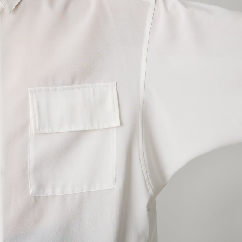 WIDE GUSSET SLEEVE REGULAR COLLAR SHIRT - White Mountaineering