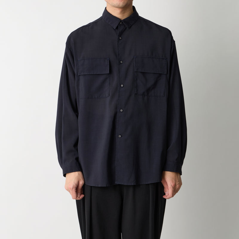 WIDE GUSSET SLEEVE REGULAR COLLAR SHIRT - White Mountaineering