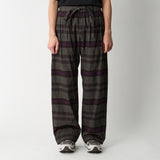 CHECK TUCK JACQUARD 2 TUCK WIDE PANTS