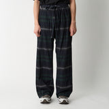 CHECK TUCK JACQUARD 2 TUCK WIDE PANTS