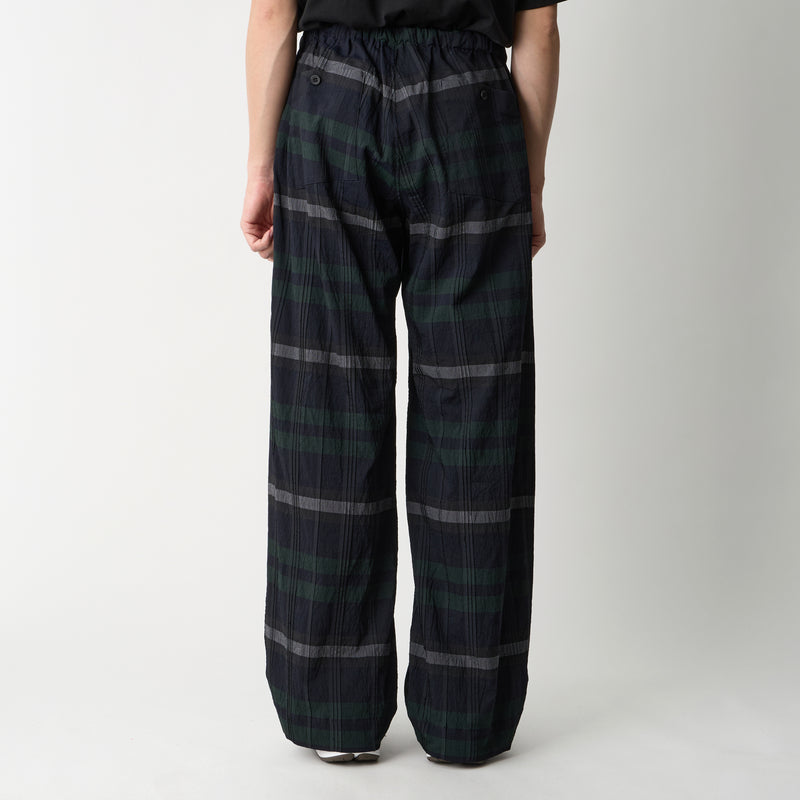 スラックス BIG CHECK 2TUCK PANTS