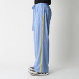 STRIPE 2 TUCK WIDE PANTS
