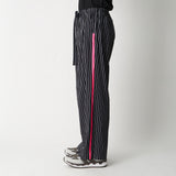 STRIPE 2 TUCK WIDE PANTS