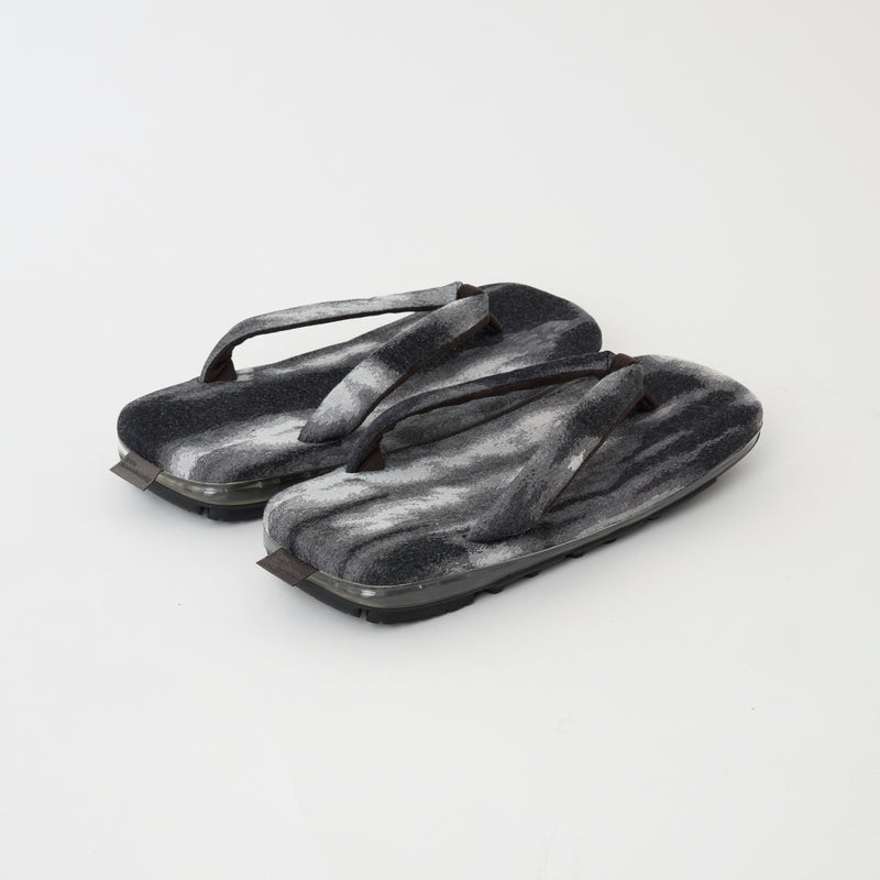 unda goyemon white montainnering ネイビー　L 雪駄×スニーカー「unda-雲駄-」｜goyemon