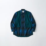 OMBRE CHECK MID GUSSET SLEEVE SHIRT
