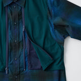 OMBRE CHECK MID GUSSET SLEEVE SHIRT