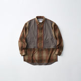 OMBRE CHECK MID GUSSET SLEEVE SHIRT