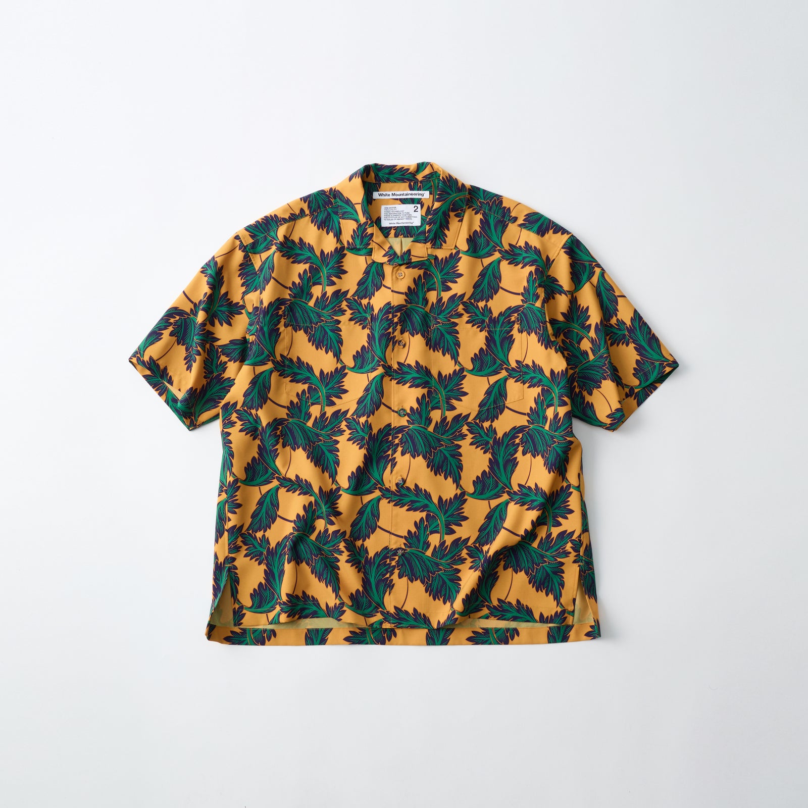 BOTANICAL PATTERN OPEN COLLAR SHIRT - White Mountaineering 