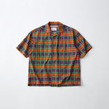 MADRAS CHECK OPEN COLLAR SHIRT