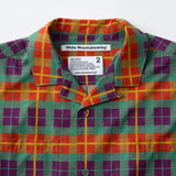 MADRAS CHECK OPEN COLLAR SHIRT