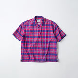 MADRAS CHECK OPEN COLLAR SHIRT