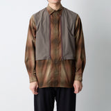 OMBRE CHECK MID GUSSET SLEEVE SHIRT