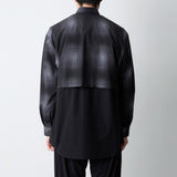 OMBRE CHECK MID GUSSET SLEEVE SHIRT
