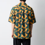 BOTANICAL PATTERN OPEN COLLAR SHIRT