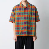 MADRAS CHECK OPEN COLLAR SHIRT