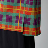 MADRAS CHECK OPEN COLLAR SHIRT